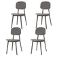 Matte Finish Plastic Dining Side Chair Stackable Open Back Dining Chair Grey 4 Piece Set Clearhalo ' kitchen&dining_furn' 'Dining Chairs' 'Dining Tables & Seating' 'dining_chair' 'furn' 'furn_dining_chair' 'Furniture' 'furniture_dining_chair' 'Kitchen & Dining Furniture' 'kitchen' 3944536