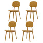 Matte Finish Plastic Dining Side Chair Stackable Open Back Dining Chair Yellow 4 Piece Set Clearhalo ' kitchen&dining_furn' 'Dining Chairs' 'Dining Tables & Seating' 'dining_chair' 'furn' 'furn_dining_chair' 'Furniture' 'furniture_dining_chair' 'Kitchen & Dining Furniture' 'kitchen' 3944541