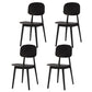 Matte Finish Plastic Dining Side Chair Stackable Open Back Dining Chair Black 4 Piece Set Clearhalo ' kitchen&dining_furn' 'Dining Chairs' 'Dining Tables & Seating' 'dining_chair' 'furn' 'furn_dining_chair' 'Furniture' 'furniture_dining_chair' 'Kitchen & Dining Furniture' 'kitchen' 3944545