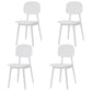 Matte Finish Plastic Dining Side Chair Stackable Open Back Dining Chair White 4 Piece Set Clearhalo ' kitchen&dining_furn' 'Dining Chairs' 'Dining Tables & Seating' 'dining_chair' 'furn' 'furn_dining_chair' 'Furniture' 'furniture_dining_chair' 'Kitchen & Dining Furniture' 'kitchen' 3944549