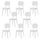Matte Finish Plastic Dining Side Chair Stackable Open Back Dining Chair White 8 Piece Set Clearhalo ' kitchen&dining_furn' 'Dining Chairs' 'Dining Tables & Seating' 'dining_chair' 'furn' 'furn_dining_chair' 'Furniture' 'furniture_dining_chair' 'Kitchen & Dining Furniture' 'kitchen' 3944550