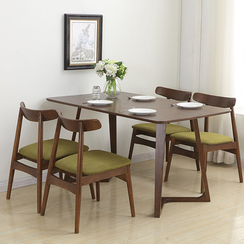 Linen Scandinavian Dining Side Chair Matte Finish Open Back Dining Chair Clearhalo ' kitchen&dining_furn' 'Dining Chairs' 'Dining Tables & Seating' 'dining_chair' 'furn' 'furn_dining_chair' 'Furniture' 'furniture_dining_chair' 'Kitchen & Dining Furniture' 'kitchen' 3944554