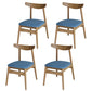 Linen Scandinavian Dining Side Chair Matte Finish Open Back Dining Chair Ocean Blue 4 Piece Set Clearhalo ' kitchen&dining_furn' 'Dining Chairs' 'Dining Tables & Seating' 'dining_chair' 'furn' 'furn_dining_chair' 'Furniture' 'furniture_dining_chair' 'Kitchen & Dining Furniture' 'kitchen' 3944555