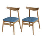 Linen Scandinavian Dining Side Chair Matte Finish Open Back Dining Chair Ocean Blue 2 Piece Set Clearhalo ' kitchen&dining_furn' 'Dining Chairs' 'Dining Tables & Seating' 'dining_chair' 'furn' 'furn_dining_chair' 'Furniture' 'furniture_dining_chair' 'Kitchen & Dining Furniture' 'kitchen' 3944559