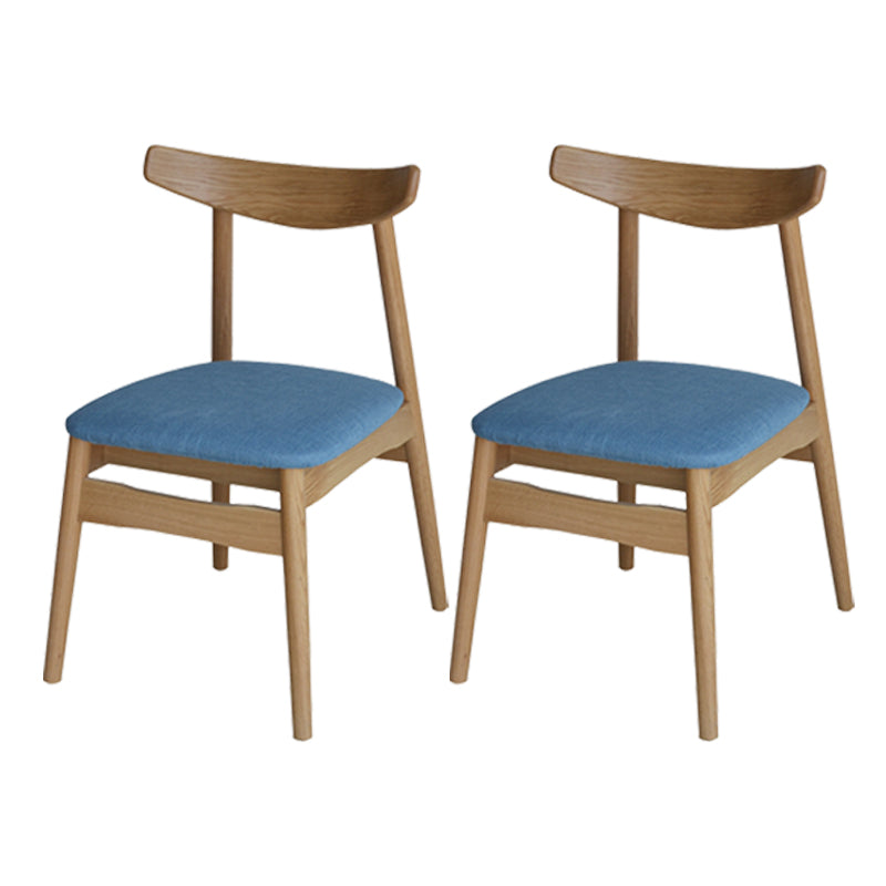 Linen Scandinavian Dining Side Chair Matte Finish Open Back Dining Chair Ocean Blue 2 Piece Set Clearhalo ' kitchen&dining_furn' 'Dining Chairs' 'Dining Tables & Seating' 'dining_chair' 'furn' 'furn_dining_chair' 'Furniture' 'furniture_dining_chair' 'Kitchen & Dining Furniture' 'kitchen' 3944559