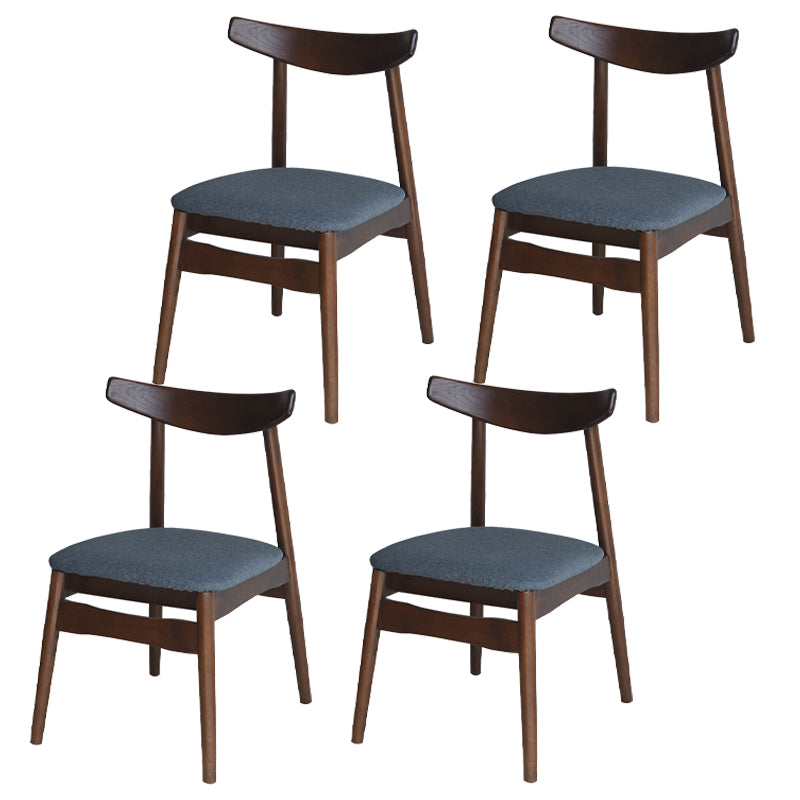 Linen Scandinavian Dining Side Chair Matte Finish Open Back Dining Chair Smoke Gray 4 Piece Set Clearhalo ' kitchen&dining_furn' 'Dining Chairs' 'Dining Tables & Seating' 'dining_chair' 'furn' 'furn_dining_chair' 'Furniture' 'furniture_dining_chair' 'Kitchen & Dining Furniture' 'kitchen' 3944560