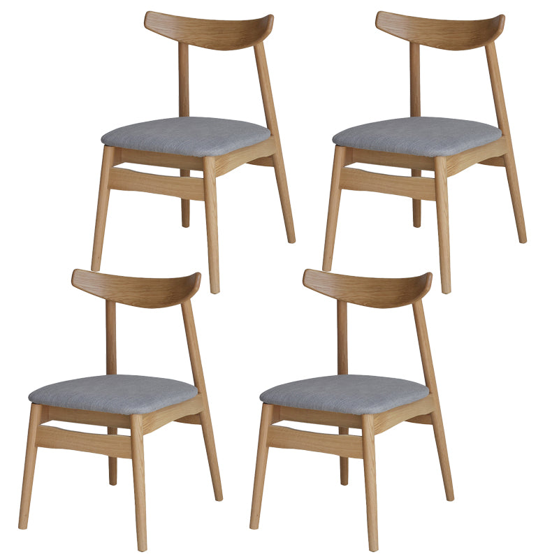 Linen Scandinavian Dining Side Chair Matte Finish Open Back Dining Chair Light Gray 4 Piece Set Clearhalo ' kitchen&dining_furn' 'Dining Chairs' 'Dining Tables & Seating' 'dining_chair' 'furn' 'furn_dining_chair' 'Furniture' 'furniture_dining_chair' 'Kitchen & Dining Furniture' 'kitchen' 3944567