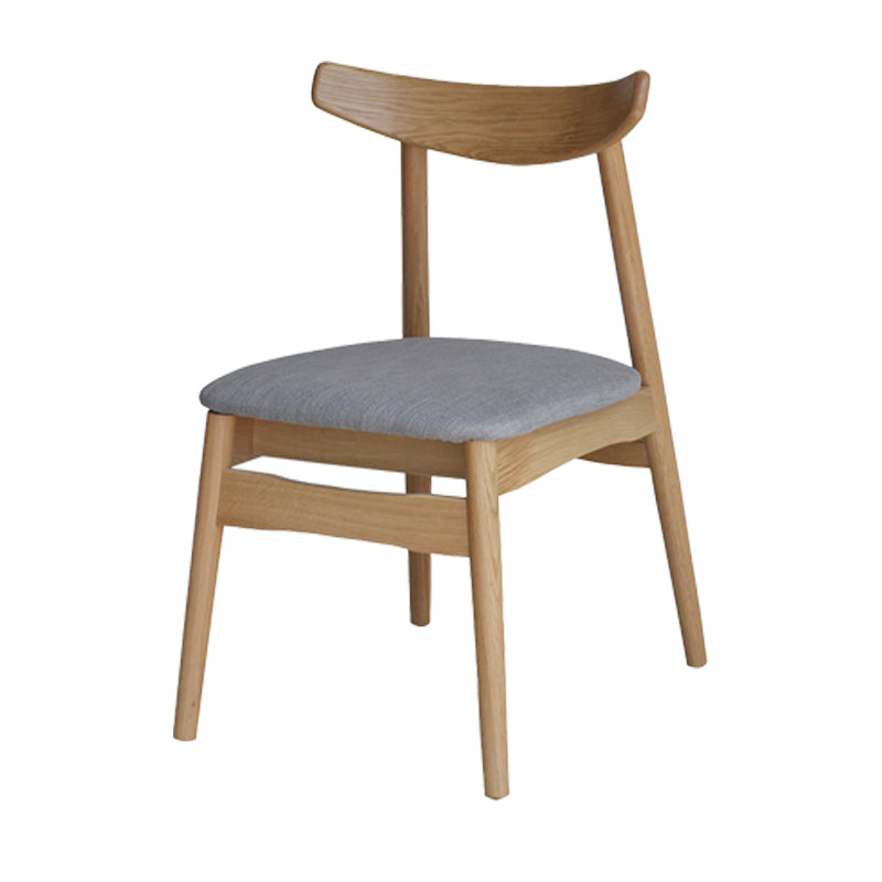 Linen Scandinavian Dining Side Chair Matte Finish Open Back Dining Chair Light Gray 1 Piece Clearhalo ' kitchen&dining_furn' 'Dining Chairs' 'Dining Tables & Seating' 'dining_chair' 'furn' 'furn_dining_chair' 'Furniture' 'furniture_dining_chair' 'Kitchen & Dining Furniture' 'kitchen' 3944568