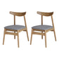 Linen Scandinavian Dining Side Chair Matte Finish Open Back Dining Chair Light Gray 2 Piece Set Clearhalo ' kitchen&dining_furn' 'Dining Chairs' 'Dining Tables & Seating' 'dining_chair' 'furn' 'furn_dining_chair' 'Furniture' 'furniture_dining_chair' 'Kitchen & Dining Furniture' 'kitchen' 3944570