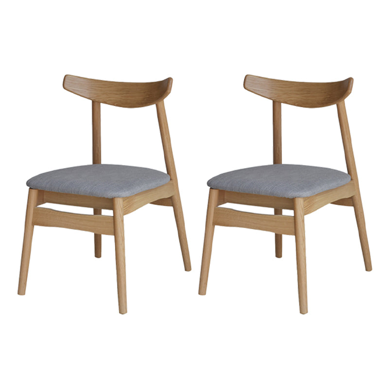 Linen Scandinavian Dining Side Chair Matte Finish Open Back Dining Chair Light Gray 2 Piece Set Clearhalo ' kitchen&dining_furn' 'Dining Chairs' 'Dining Tables & Seating' 'dining_chair' 'furn' 'furn_dining_chair' 'Furniture' 'furniture_dining_chair' 'Kitchen & Dining Furniture' 'kitchen' 3944570