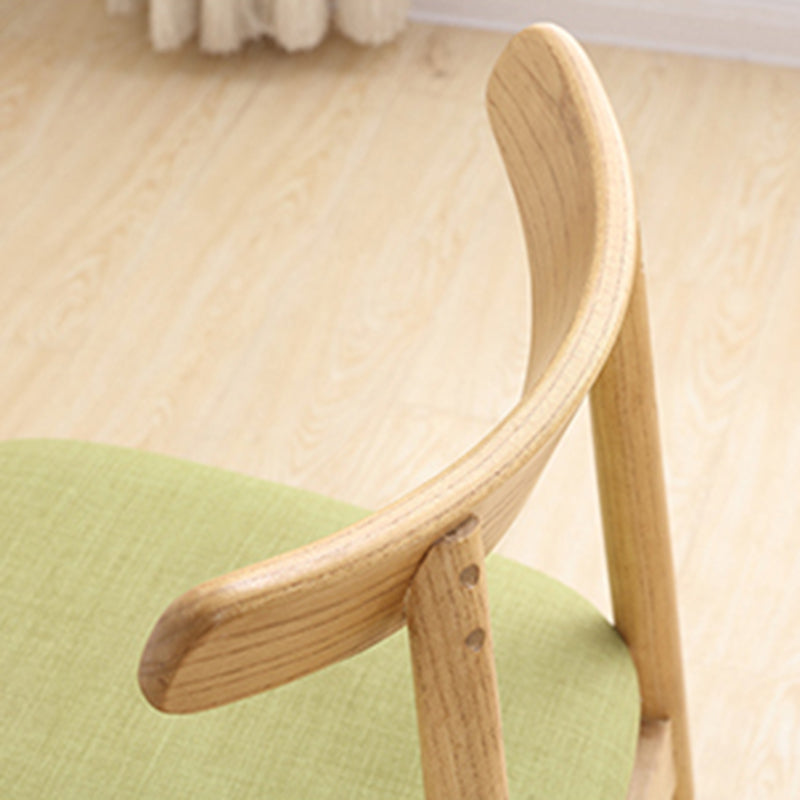 Linen Scandinavian Dining Side Chair Matte Finish Open Back Dining Chair Clearhalo ' kitchen&dining_furn' 'Dining Chairs' 'Dining Tables & Seating' 'dining_chair' 'furn' 'furn_dining_chair' 'Furniture' 'furniture_dining_chair' 'Kitchen & Dining Furniture' 'kitchen' 3944571