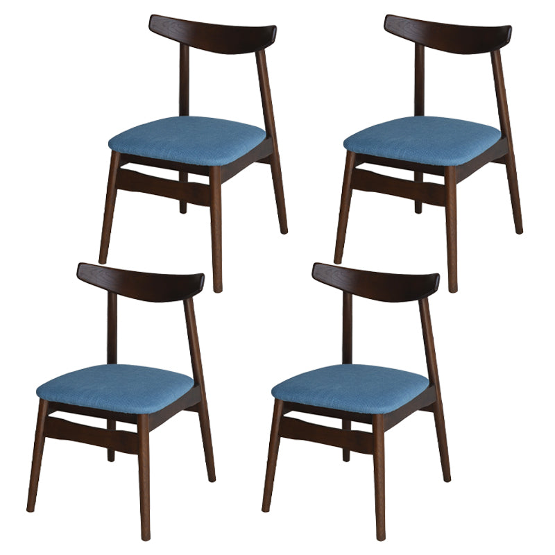 Linen Scandinavian Dining Side Chair Matte Finish Open Back Dining Chair Denim Blue 4 Piece Set Clearhalo ' kitchen&dining_furn' 'Dining Chairs' 'Dining Tables & Seating' 'dining_chair' 'furn' 'furn_dining_chair' 'Furniture' 'furniture_dining_chair' 'Kitchen & Dining Furniture' 'kitchen' 3944572