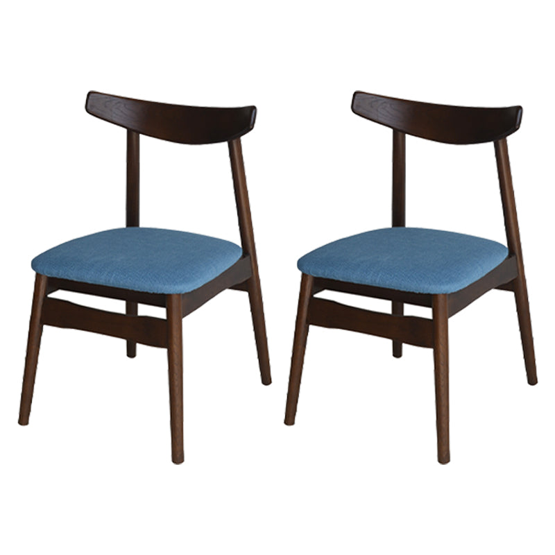 Linen Scandinavian Dining Side Chair Matte Finish Open Back Dining Chair Denim Blue 2 Piece Set Clearhalo ' kitchen&dining_furn' 'Dining Chairs' 'Dining Tables & Seating' 'dining_chair' 'furn' 'furn_dining_chair' 'Furniture' 'furniture_dining_chair' 'Kitchen & Dining Furniture' 'kitchen' 3944576