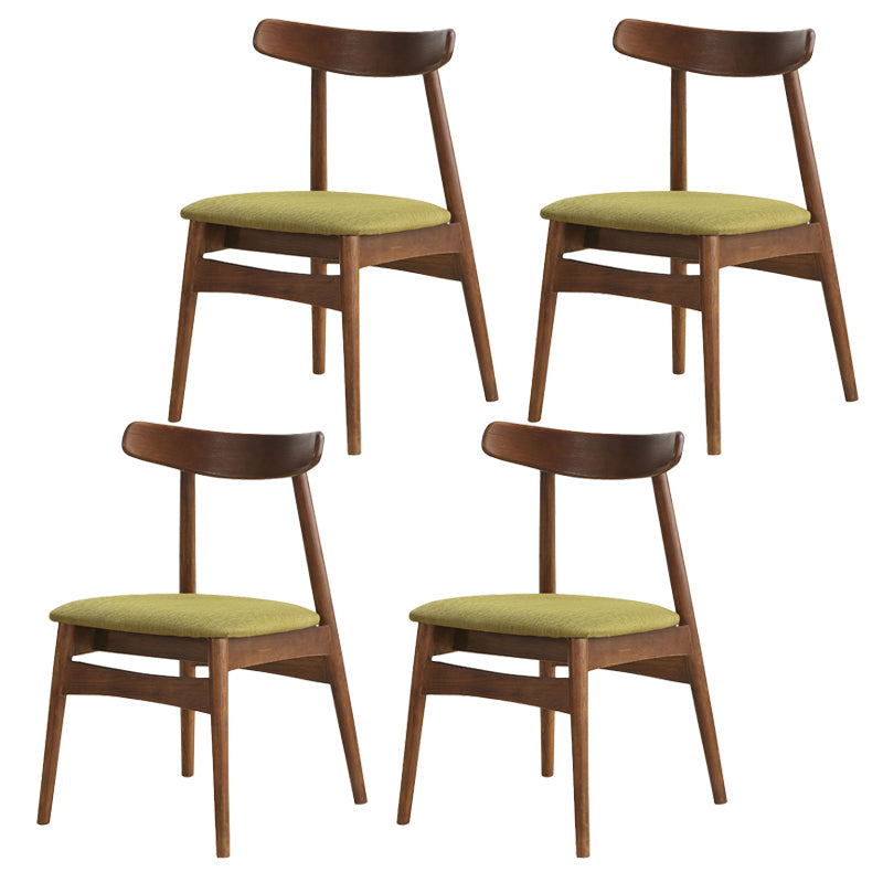 Linen Scandinavian Dining Side Chair Matte Finish Open Back Dining Chair Turquoise 4 Piece Set Clearhalo ' kitchen&dining_furn' 'Dining Chairs' 'Dining Tables & Seating' 'dining_chair' 'furn' 'furn_dining_chair' 'Furniture' 'furniture_dining_chair' 'Kitchen & Dining Furniture' 'kitchen' 3944578