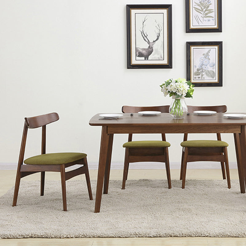 Linen Scandinavian Dining Side Chair Matte Finish Open Back Dining Chair Clearhalo ' kitchen&dining_furn' 'Dining Chairs' 'Dining Tables & Seating' 'dining_chair' 'furn' 'furn_dining_chair' 'Furniture' 'furniture_dining_chair' 'Kitchen & Dining Furniture' 'kitchen' 3944579