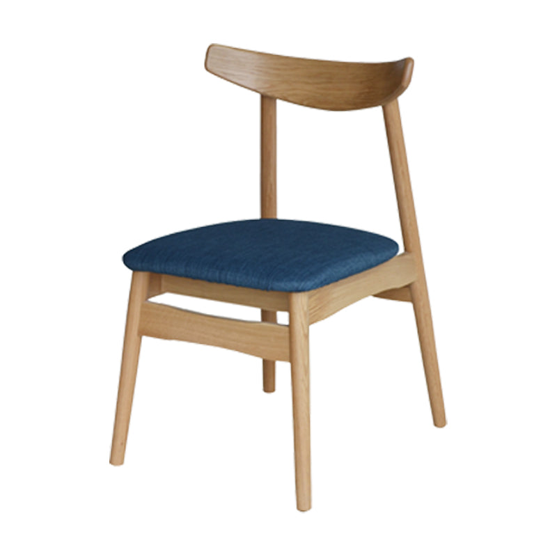 Linen Scandinavian Dining Side Chair Matte Finish Open Back Dining Chair Dark Blue 1 Piece Clearhalo ' kitchen&dining_furn' 'Dining Chairs' 'Dining Tables & Seating' 'dining_chair' 'furn' 'furn_dining_chair' 'Furniture' 'furniture_dining_chair' 'Kitchen & Dining Furniture' 'kitchen' 3944584