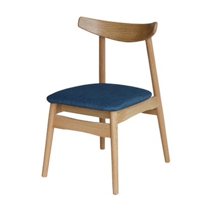 Linen Scandinavian Dining Side Chair Matte Finish Open Back Dining Chair Dark Blue 1 Piece Clearhalo ' kitchen&dining_furn' 'Dining Chairs' 'Dining Tables & Seating' 'dining_chair' 'furn' 'furn_dining_chair' 'Furniture' 'furniture_dining_chair' 'Kitchen & Dining Furniture' 'kitchen' 3944584