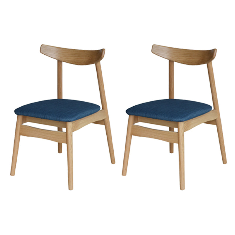 Linen Scandinavian Dining Side Chair Matte Finish Open Back Dining Chair Dark Blue 2 Piece Set Clearhalo ' kitchen&dining_furn' 'Dining Chairs' 'Dining Tables & Seating' 'dining_chair' 'furn' 'furn_dining_chair' 'Furniture' 'furniture_dining_chair' 'Kitchen & Dining Furniture' 'kitchen' 3944585