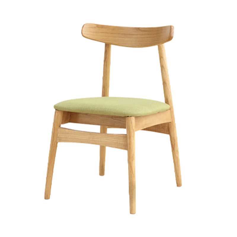 Linen Scandinavian Dining Side Chair Matte Finish Open Back Dining Chair Lemon Green 1 Piece Clearhalo ' kitchen&dining_furn' 'Dining Chairs' 'Dining Tables & Seating' 'dining_chair' 'furn' 'furn_dining_chair' 'Furniture' 'furniture_dining_chair' 'Kitchen & Dining Furniture' 'kitchen' 3944587