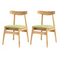 Linen Scandinavian Dining Side Chair Matte Finish Open Back Dining Chair Lemon Green 2 Piece Set Clearhalo ' kitchen&dining_furn' 'Dining Chairs' 'Dining Tables & Seating' 'dining_chair' 'furn' 'furn_dining_chair' 'Furniture' 'furniture_dining_chair' 'Kitchen & Dining Furniture' 'kitchen' 3944588