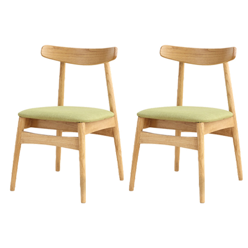 Linen Scandinavian Dining Side Chair Matte Finish Open Back Dining Chair Lemon Green 2 Piece Set Clearhalo ' kitchen&dining_furn' 'Dining Chairs' 'Dining Tables & Seating' 'dining_chair' 'furn' 'furn_dining_chair' 'Furniture' 'furniture_dining_chair' 'Kitchen & Dining Furniture' 'kitchen' 3944588