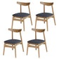 Linen Scandinavian Dining Side Chair Matte Finish Open Back Dining Chair Dark Gray 4 Piece Set Clearhalo ' kitchen&dining_furn' 'Dining Chairs' 'Dining Tables & Seating' 'dining_chair' 'furn' 'furn_dining_chair' 'Furniture' 'furniture_dining_chair' 'Kitchen & Dining Furniture' 'kitchen' 3944589