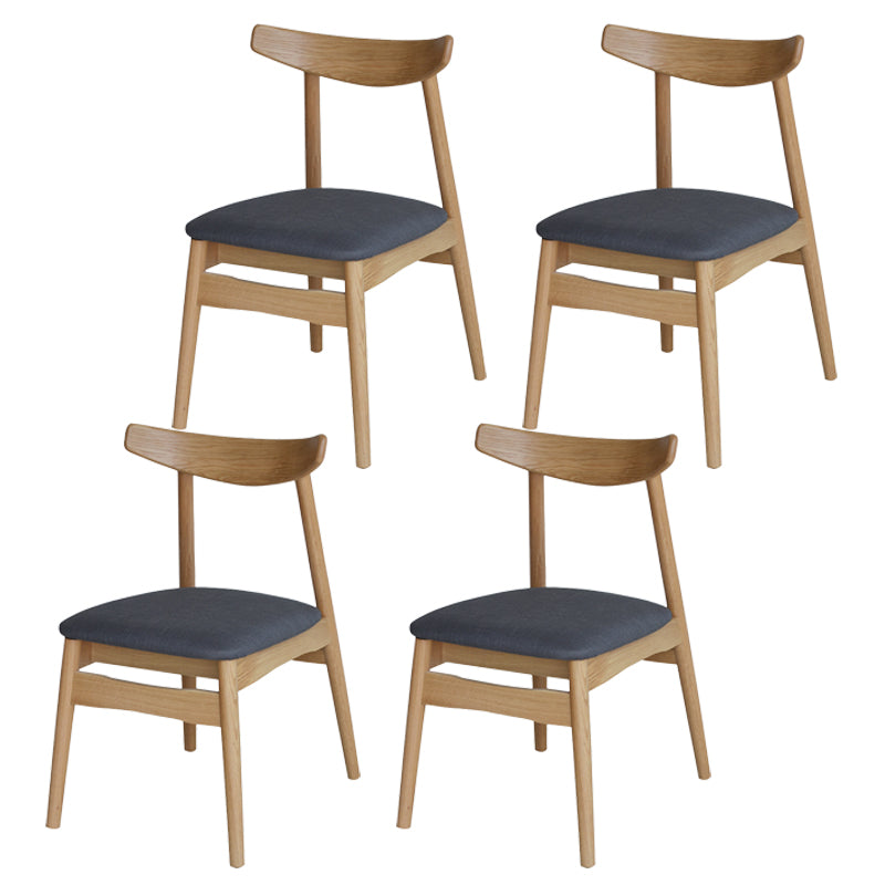 Linen Scandinavian Dining Side Chair Matte Finish Open Back Dining Chair Dark Gray 4 Piece Set Clearhalo ' kitchen&dining_furn' 'Dining Chairs' 'Dining Tables & Seating' 'dining_chair' 'furn' 'furn_dining_chair' 'Furniture' 'furniture_dining_chair' 'Kitchen & Dining Furniture' 'kitchen' 3944589