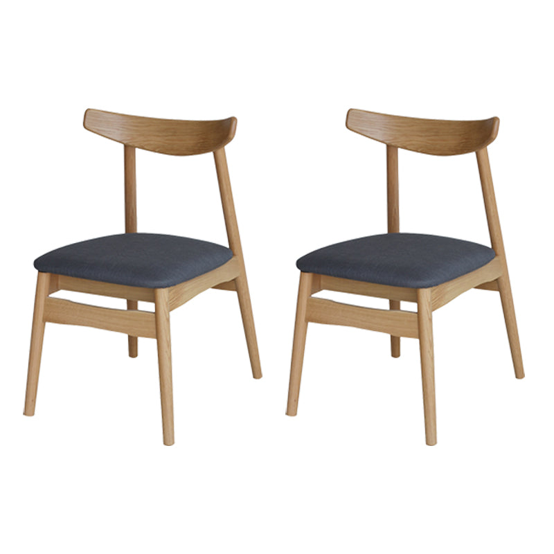 Linen Scandinavian Dining Side Chair Matte Finish Open Back Dining Chair Dark Gray 2 Piece Set Clearhalo ' kitchen&dining_furn' 'Dining Chairs' 'Dining Tables & Seating' 'dining_chair' 'furn' 'furn_dining_chair' 'Furniture' 'furniture_dining_chair' 'Kitchen & Dining Furniture' 'kitchen' 3944591