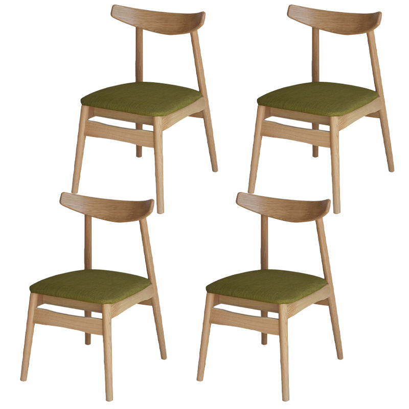 Linen Scandinavian Dining Side Chair Matte Finish Open Back Dining Chair Avocado Green 4 Piece Set Clearhalo ' kitchen&dining_furn' 'Dining Chairs' 'Dining Tables & Seating' 'dining_chair' 'furn' 'furn_dining_chair' 'Furniture' 'furniture_dining_chair' 'Kitchen & Dining Furniture' 'kitchen' 3944595