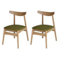 Linen Scandinavian Dining Side Chair Matte Finish Open Back Dining Chair Avocado Green 2 Piece Set Clearhalo ' kitchen&dining_furn' 'Dining Chairs' 'Dining Tables & Seating' 'dining_chair' 'furn' 'furn_dining_chair' 'Furniture' 'furniture_dining_chair' 'Kitchen & Dining Furniture' 'kitchen' 3944597