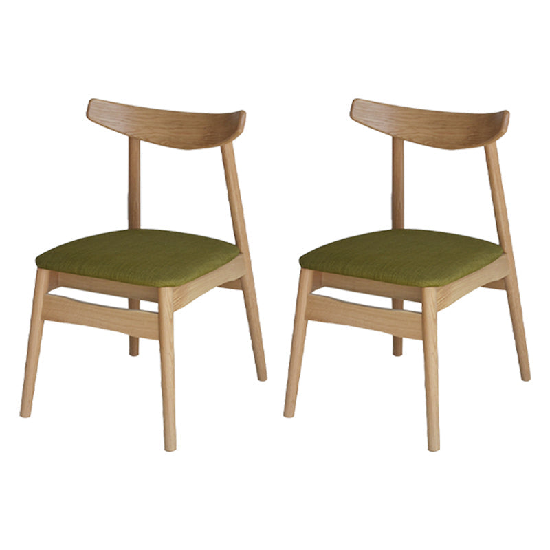 Linen Scandinavian Dining Side Chair Matte Finish Open Back Dining Chair Avocado Green 2 Piece Set Clearhalo ' kitchen&dining_furn' 'Dining Chairs' 'Dining Tables & Seating' 'dining_chair' 'furn' 'furn_dining_chair' 'Furniture' 'furniture_dining_chair' 'Kitchen & Dining Furniture' 'kitchen' 3944597