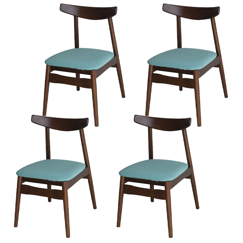 Linen Scandinavian Dining Side Chair Matte Finish Open Back Dining Chair Lake Green 4 Piece Set Clearhalo ' kitchen&dining_furn' 'Dining Chairs' 'Dining Tables & Seating' 'dining_chair' 'furn' 'furn_dining_chair' 'Furniture' 'furniture_dining_chair' 'Kitchen & Dining Furniture' 'kitchen' 3944598