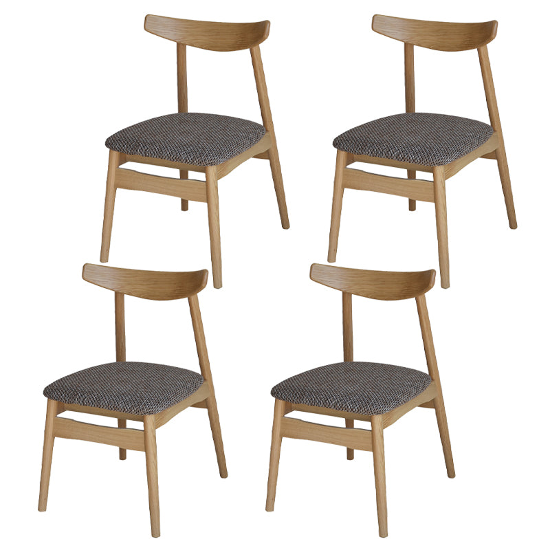 Linen Scandinavian Dining Side Chair Matte Finish Open Back Dining Chair Light Coffee 4 Piece Set Clearhalo ' kitchen&dining_furn' 'Dining Chairs' 'Dining Tables & Seating' 'dining_chair' 'furn' 'furn_dining_chair' 'Furniture' 'furniture_dining_chair' 'Kitchen & Dining Furniture' 'kitchen' 3944601