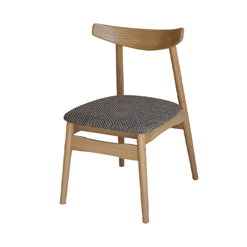 Linen Scandinavian Dining Side Chair Matte Finish Open Back Dining Chair Light Coffee 1 Piece Clearhalo ' kitchen&dining_furn' 'Dining Chairs' 'Dining Tables & Seating' 'dining_chair' 'furn' 'furn_dining_chair' 'Furniture' 'furniture_dining_chair' 'Kitchen & Dining Furniture' 'kitchen' 3944602