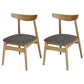 Linen Scandinavian Dining Side Chair Matte Finish Open Back Dining Chair Light Coffee 2 Piece Set Clearhalo ' kitchen&dining_furn' 'Dining Chairs' 'Dining Tables & Seating' 'dining_chair' 'furn' 'furn_dining_chair' 'Furniture' 'furniture_dining_chair' 'Kitchen & Dining Furniture' 'kitchen' 3944603