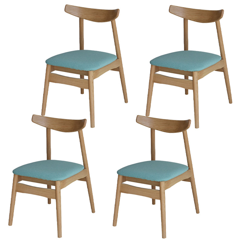 Linen Scandinavian Dining Side Chair Matte Finish Open Back Dining Chair Pea Green 4 Piece Set Clearhalo ' kitchen&dining_furn' 'Dining Chairs' 'Dining Tables & Seating' 'dining_chair' 'furn' 'furn_dining_chair' 'Furniture' 'furniture_dining_chair' 'Kitchen & Dining Furniture' 'kitchen' 3944607