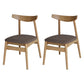 Linen Scandinavian Dining Side Chair Matte Finish Open Back Dining Chair Coffee 2 Piece Set Clearhalo ' kitchen&dining_furn' 'Dining Chairs' 'Dining Tables & Seating' 'dining_chair' 'furn' 'furn_dining_chair' 'Furniture' 'furniture_dining_chair' 'Kitchen & Dining Furniture' 'kitchen' 3944615