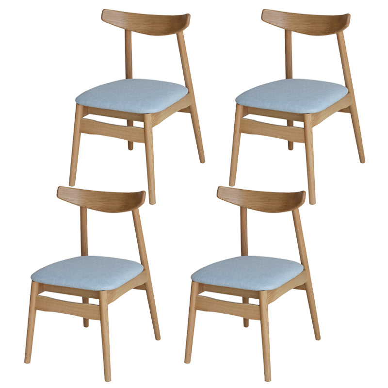 Linen Scandinavian Dining Side Chair Matte Finish Open Back Dining Chair Light Blue 4 Piece Set Clearhalo ' kitchen&dining_furn' 'Dining Chairs' 'Dining Tables & Seating' 'dining_chair' 'furn' 'furn_dining_chair' 'Furniture' 'furniture_dining_chair' 'Kitchen & Dining Furniture' 'kitchen' 3944619