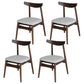 Linen Scandinavian Dining Side Chair Matte Finish Open Back Dining Chair Gray-White 4 Piece Set Clearhalo ' kitchen&dining_furn' 'Dining Chairs' 'Dining Tables & Seating' 'dining_chair' 'furn' 'furn_dining_chair' 'Furniture' 'furniture_dining_chair' 'Kitchen & Dining Furniture' 'kitchen' 3944622