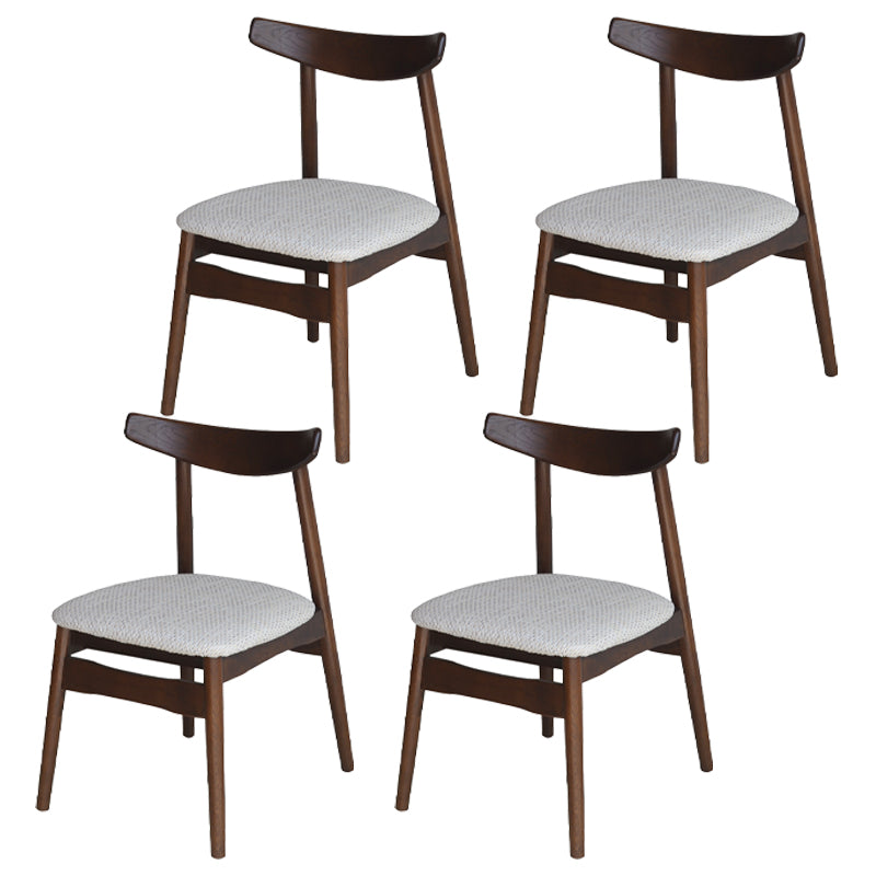 Linen Scandinavian Dining Side Chair Matte Finish Open Back Dining Chair Gray-White 4 Piece Set Clearhalo ' kitchen&dining_furn' 'Dining Chairs' 'Dining Tables & Seating' 'dining_chair' 'furn' 'furn_dining_chair' 'Furniture' 'furniture_dining_chair' 'Kitchen & Dining Furniture' 'kitchen' 3944622
