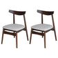 Linen Scandinavian Dining Side Chair Matte Finish Open Back Dining Chair Gray-White 2 Piece Set Clearhalo ' kitchen&dining_furn' 'Dining Chairs' 'Dining Tables & Seating' 'dining_chair' 'furn' 'furn_dining_chair' 'Furniture' 'furniture_dining_chair' 'Kitchen & Dining Furniture' 'kitchen' 3944624