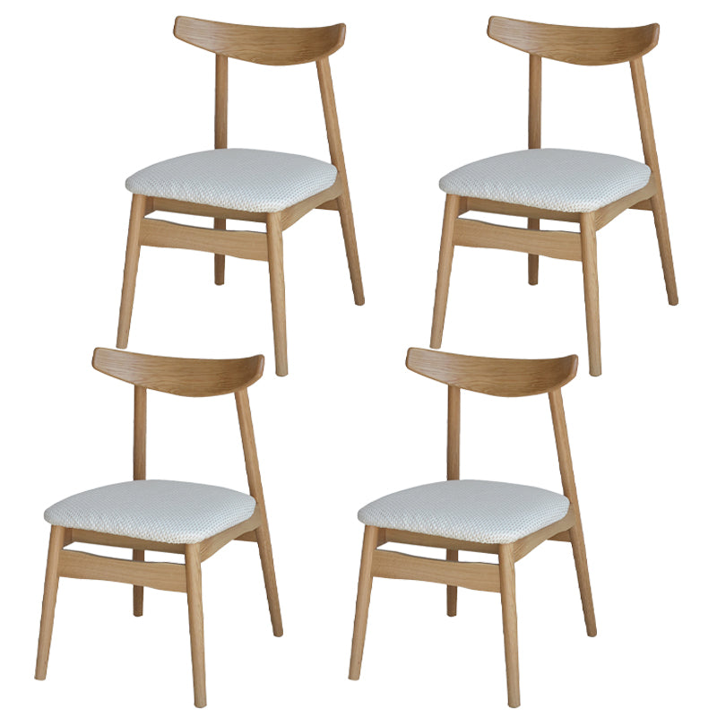 Linen Scandinavian Dining Side Chair Matte Finish Open Back Dining Chair White 4 Piece Set Clearhalo ' kitchen&dining_furn' 'Dining Chairs' 'Dining Tables & Seating' 'dining_chair' 'furn' 'furn_dining_chair' 'Furniture' 'furniture_dining_chair' 'Kitchen & Dining Furniture' 'kitchen' 3944628
