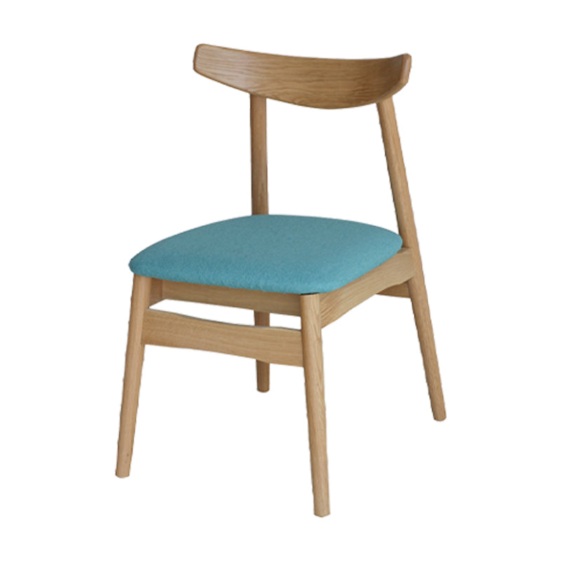 Linen Scandinavian Dining Side Chair Matte Finish Open Back Dining Chair Airy Blue 1 Piece Clearhalo ' kitchen&dining_furn' 'Dining Chairs' 'Dining Tables & Seating' 'dining_chair' 'furn' 'furn_dining_chair' 'Furniture' 'furniture_dining_chair' 'Kitchen & Dining Furniture' 'kitchen' 3944632