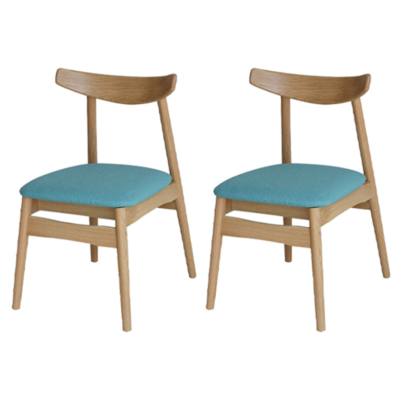 Linen Scandinavian Dining Side Chair Matte Finish Open Back Dining Chair Airy Blue 2 Piece Set Clearhalo ' kitchen&dining_furn' 'Dining Chairs' 'Dining Tables & Seating' 'dining_chair' 'furn' 'furn_dining_chair' 'Furniture' 'furniture_dining_chair' 'Kitchen & Dining Furniture' 'kitchen' 3944633