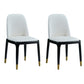 Upholstered Industrial Home Side Chair Matte Finish Parsons Dining Chair (Set of 2) White Clearhalo ' kitchen&dining_furn' 'Dining Chairs' 'Dining Tables & Seating' 'dining_chair' 'furn' 'furn_dining_chair' 'Furniture' 'furniture_dining_chair' 'Kitchen & Dining Furniture' 'kitchen' 3944636