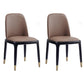 Upholstered Industrial Home Side Chair Matte Finish Parsons Dining Chair (Set of 2) Dark Coffee Clearhalo ' kitchen&dining_furn' 'Dining Chairs' 'Dining Tables & Seating' 'dining_chair' 'furn' 'furn_dining_chair' 'Furniture' 'furniture_dining_chair' 'Kitchen & Dining Furniture' 'kitchen' 3944639