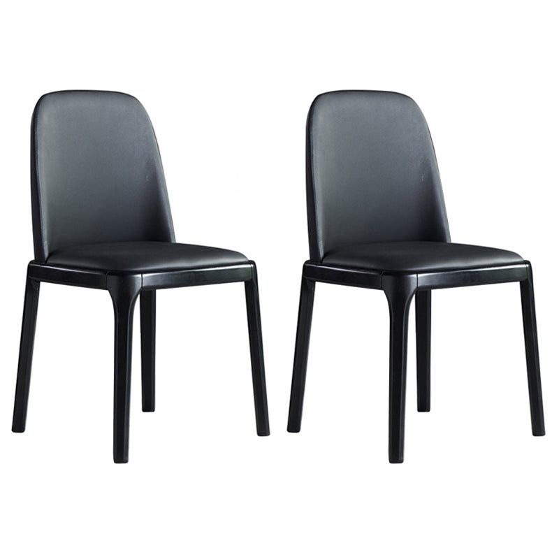 Upholstered Industrial Home Side Chair Matte Finish Parsons Dining Chair (Set of 2) Black Clearhalo ' kitchen&dining_furn' 'Dining Chairs' 'Dining Tables & Seating' 'dining_chair' 'furn' 'furn_dining_chair' 'Furniture' 'furniture_dining_chair' 'Kitchen & Dining Furniture' 'kitchen' 3944641