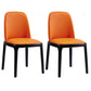 Upholstered Industrial Home Side Chair Matte Finish Parsons Dining Chair (Set of 2) Orange Clearhalo ' kitchen&dining_furn' 'Dining Chairs' 'Dining Tables & Seating' 'dining_chair' 'furn' 'furn_dining_chair' 'Furniture' 'furniture_dining_chair' 'Kitchen & Dining Furniture' 'kitchen' 3944644