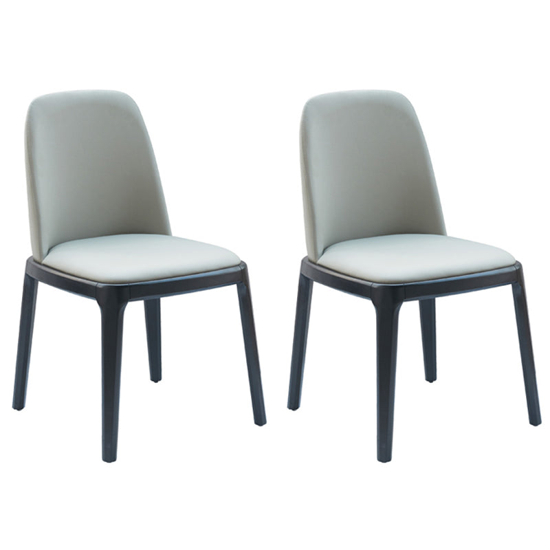 Upholstered Industrial Home Side Chair Matte Finish Parsons Dining Chair (Set of 2) Silver Gray Clearhalo ' kitchen&dining_furn' 'Dining Chairs' 'Dining Tables & Seating' 'dining_chair' 'furn' 'furn_dining_chair' 'Furniture' 'furniture_dining_chair' 'Kitchen & Dining Furniture' 'kitchen' 3944648