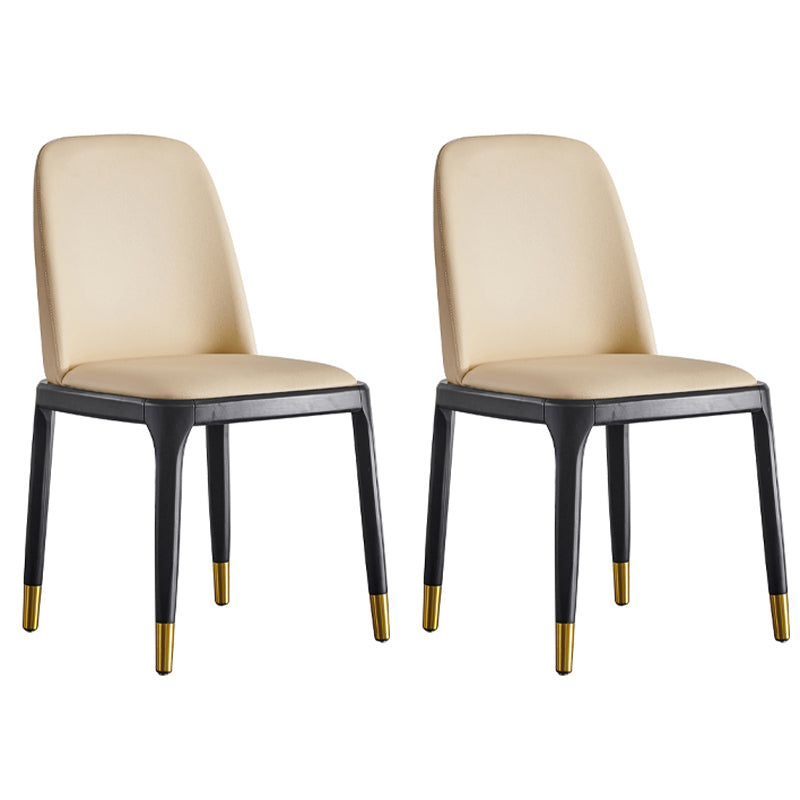 Upholstered Industrial Home Side Chair Matte Finish Parsons Dining Chair (Set of 2) Khaki Clearhalo ' kitchen&dining_furn' 'Dining Chairs' 'Dining Tables & Seating' 'dining_chair' 'furn' 'furn_dining_chair' 'Furniture' 'furniture_dining_chair' 'Kitchen & Dining Furniture' 'kitchen' 3944651